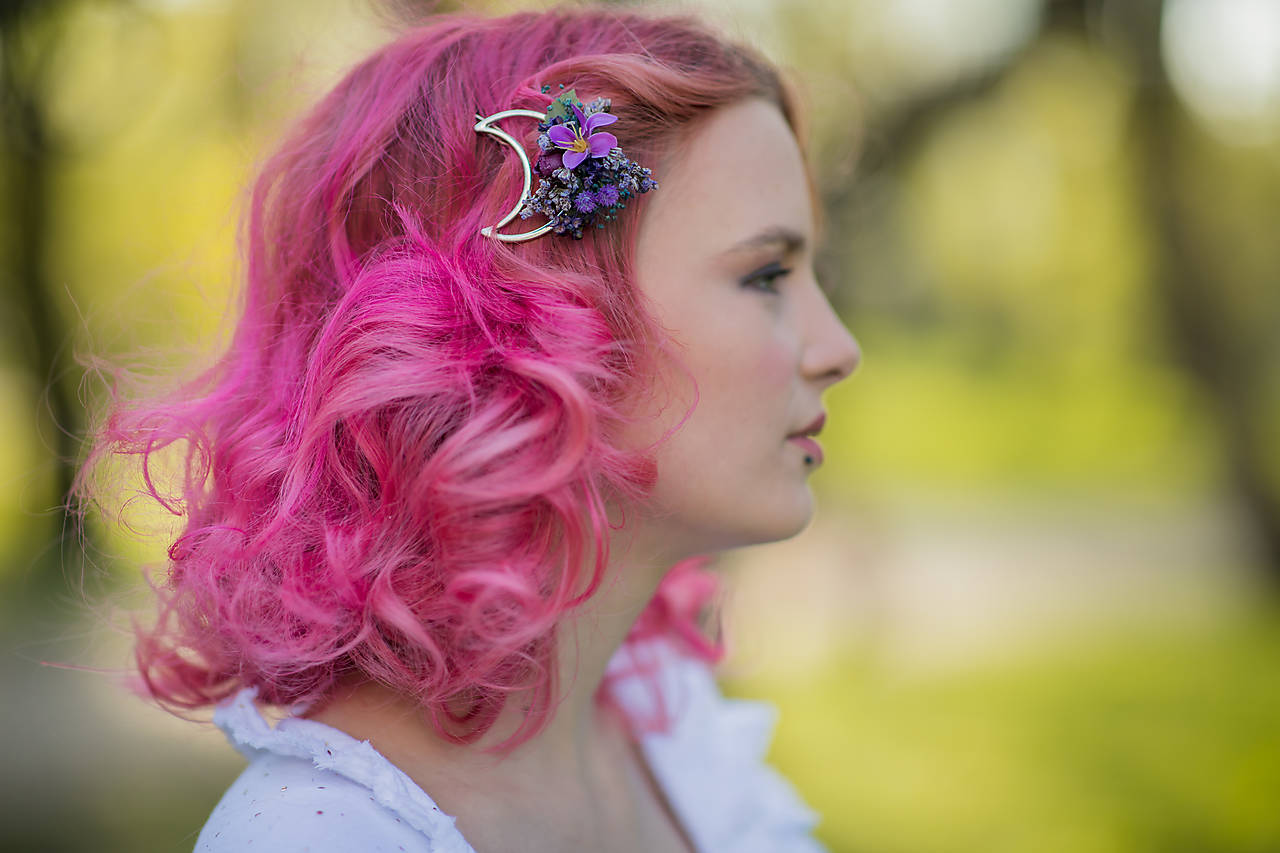 Ozdobná sponka "mesiac za súmraku" 