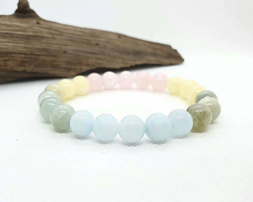 Náramky - Ochranný náramok z prírodného Morganitu - 13329069_