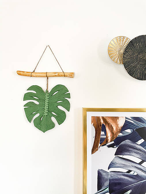 Dekorácie - Makramé monstera - 13329113_