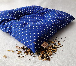 Úžitkový textil - FILKI Sedákošš extra - úľavový sedák pre problematické sedenie (modrý s bodkami) - 13328522_