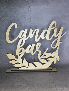 Dekorácie - Drevené nápisy (Candy bar) - 13333347_