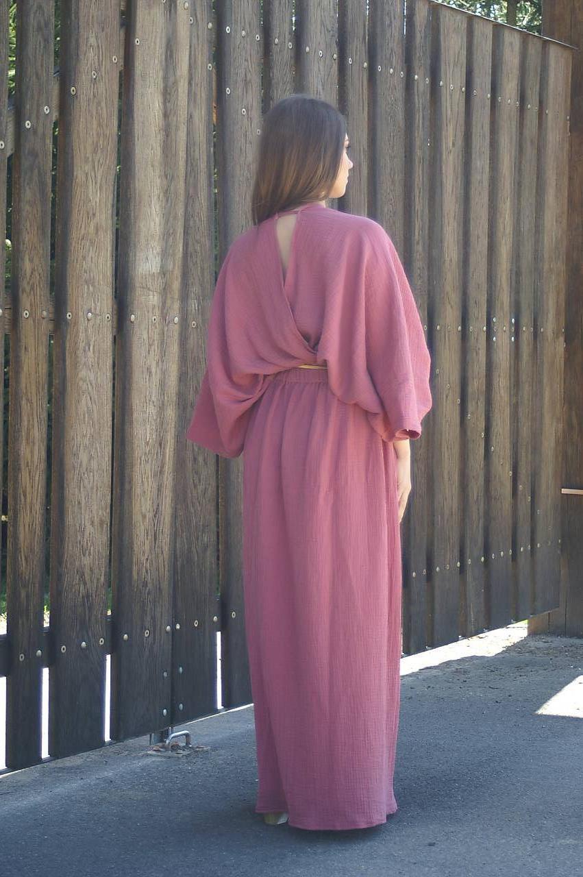 Kimonové maxi šaty