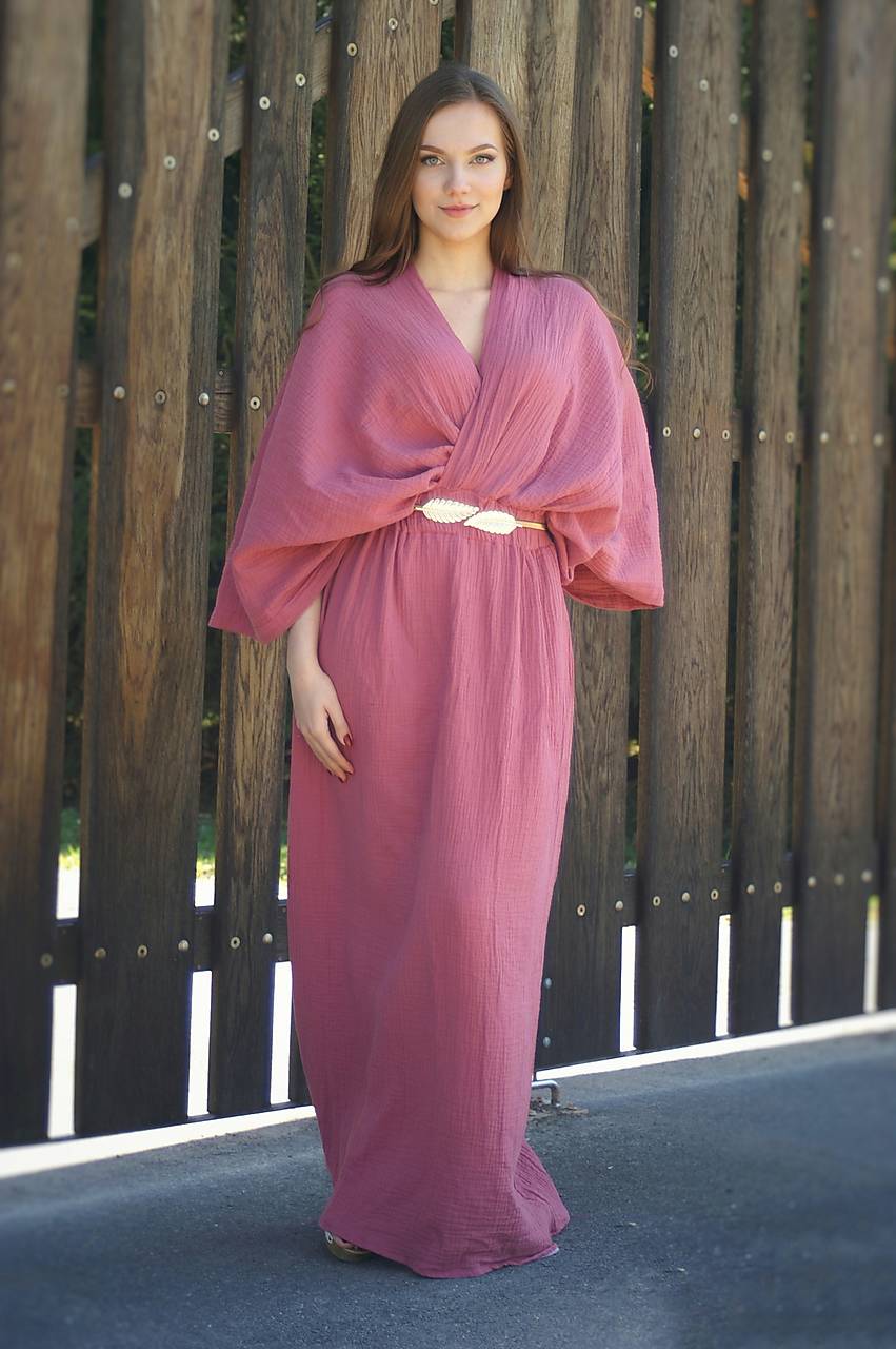 Kimonové maxi šaty