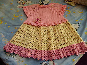 Detské oblečenie - Detské háčkované šaty - 13333587_