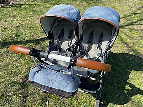 Detský textil - Bugaboo Donkey Twin seat liners / podložky pre dvojičky 100% MERINO TOP grey na mieru - 13339634_
