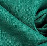 Textil - (6) 100 % predpraný mäkčený ľan smaragdová zelená, šírka 135 cm - 13336211_