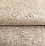 Textil - 100 % ľanový ÚPLET melírová svetlohnedá, šírka 160 cm - 13336362_