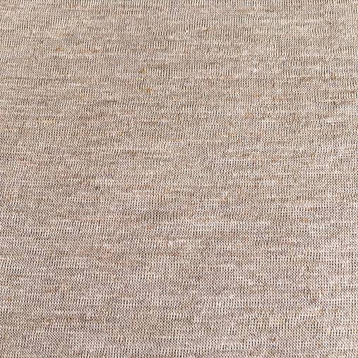 100 % ľanový ÚPLET melírová svetlohnedá, šírka 160 cm