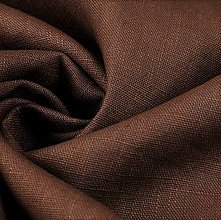 Textil - (17) 100 % predpraný mäkčený ľan hnedá čokoládová, šírka 135 cm - 13336171_