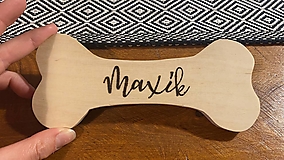 Pre zvieratá - Kosť - menovka pre psa na búdu/pelech FOoFO - 13339189_