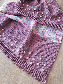 Detský textil - Háčkovaná deka -  veselá gulička - 13337474_