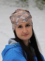 Čiapky, čelenky, klobúky - Barbora dizajnová úpletová čiapka, nákrčník alebo set - 13342379_