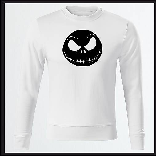 Mikiny - Mikina UNI bez kapucne / Face no. 1 / Maska (M - Čierna) - 13341107_