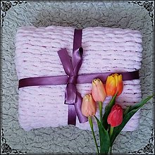 Úžitkový textil - Ručne pletená deka - 13341256_