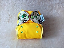 Detské doplnky - PUL plienkové nohavičky s kridelkami  "Bubáci žltí" - 13340955_
