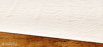 Textil - Madeira - Biela s bodkami - cena za 10 centimetrov - 13343413_