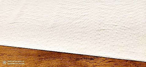 Textil - Madeira - Biela s bodkami - cena za 10 centimetrov - 13343413_