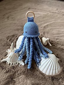 Hračky - Medúza (chobotnica) mojkadlo/hrkálka - 13345474_