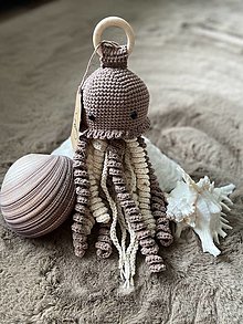 Hračky - Medúza (chobotnica) mojkadlo/hrkálka - 13346879_