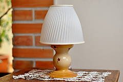 Svietidlá a sviečky - Stolná lampa z keramiky- Ružičková - 13345973_