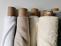 Textil - 100 % ľan predpraný, mäkčený prémiový európsky ľan - cena za 0,5m (biela Ľ37) - 13346636_