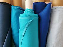 Textil - 100 % ľan predpraný, mäkčený prémiový európsky ľan - cena za 0,5m (modrá kráľovská Ľ35) - 13346708_