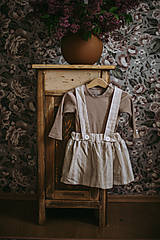 Detské oblečenie - Suknička na traky (104 - Béžová) - 13346343_