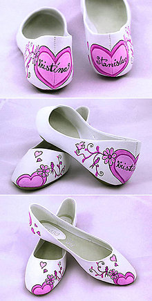 Ponožky, pančuchy, obuv - svadobné balerínky jemné  (ružová) - 13351928_