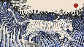 Autorský plakát Běžící tygr