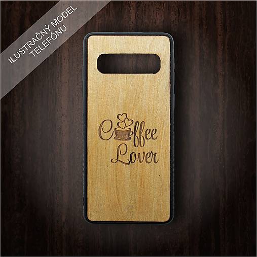 Drevený zadný kryt Design "Coffee lover"