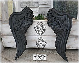 Dekorácie - Čierne krídla-rôzne veľkosti a farby - 13351126_