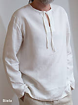 Pánske oblečenie - Pánska ľanová košeľa HORAN - 13350252_
