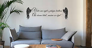 Dekorácie - Nálepky na stenu - Citáty - Anjelské krídla - 13349841_