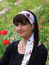 Šatky - Štýlová ľanová šatka Romance - 13353893_