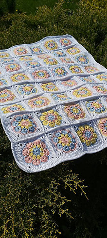 Detský textil - Háčkovaná deka  v zľave - 13353848_