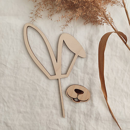 Dekorácie - Zápich na tortu - Zajko - 13353385_