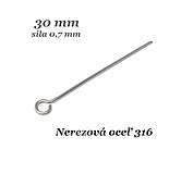 Komponenty - Ketlovacia ihla 30x0,7mm /M6512/ - nerez.oceľ 316 - 13353367_