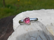 Prstene - ring pink turmalina-rúžový turmalín - 13356088_
