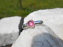 Prstene - ring pink turmalina-rúžový turmalín - 13356096_