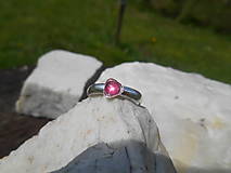 Prstene - ring pink turmalina-rúžový turmalín - 13356110_