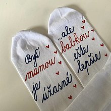 Ponožky, pančuchy, obuv - Maľované ponožky pre šťastnú mamu a babku - 13353259_