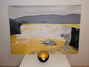Obrazy - Horské jezero, obraz, abstrakce - 13355671_