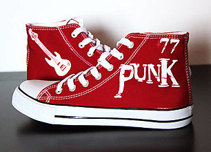 Ponožky, pančuchy, obuv - Punks (Červená) - 13358490_