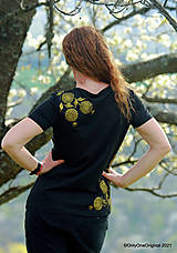 Topy, tričká, tielka - Dámske tričko maľované CASHMERE - 13357359_