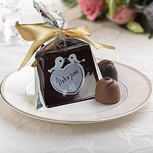 Darčeky pre svadobčanov - Svadobné čokoládky "TABLIČKA" 5x5cm - 13356667_