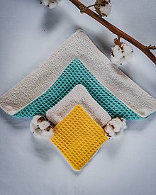 Úžitkový textil - Kozmetický uteráčik veľkosť M (s bambusovo-bavlneným froté) - 13359691_