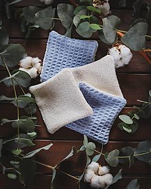 Úžitkový textil - Kozmetický uteráčik veľkosť S (s bambusovo-biobavlneným froté) - 13359701_