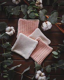 Úžitkový textil - Kozmetický uteráčik veľkosť S (s bambusovo-bavlneným froté) - 13359703_