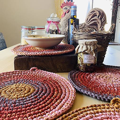 Úžitkový textil - Farebná Jeseň pod Tanierom - Set 4 Podložiek - 13357821_