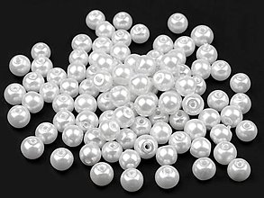 Korálky - Voskované perličky 6 mm, 30 ks - 13357054_